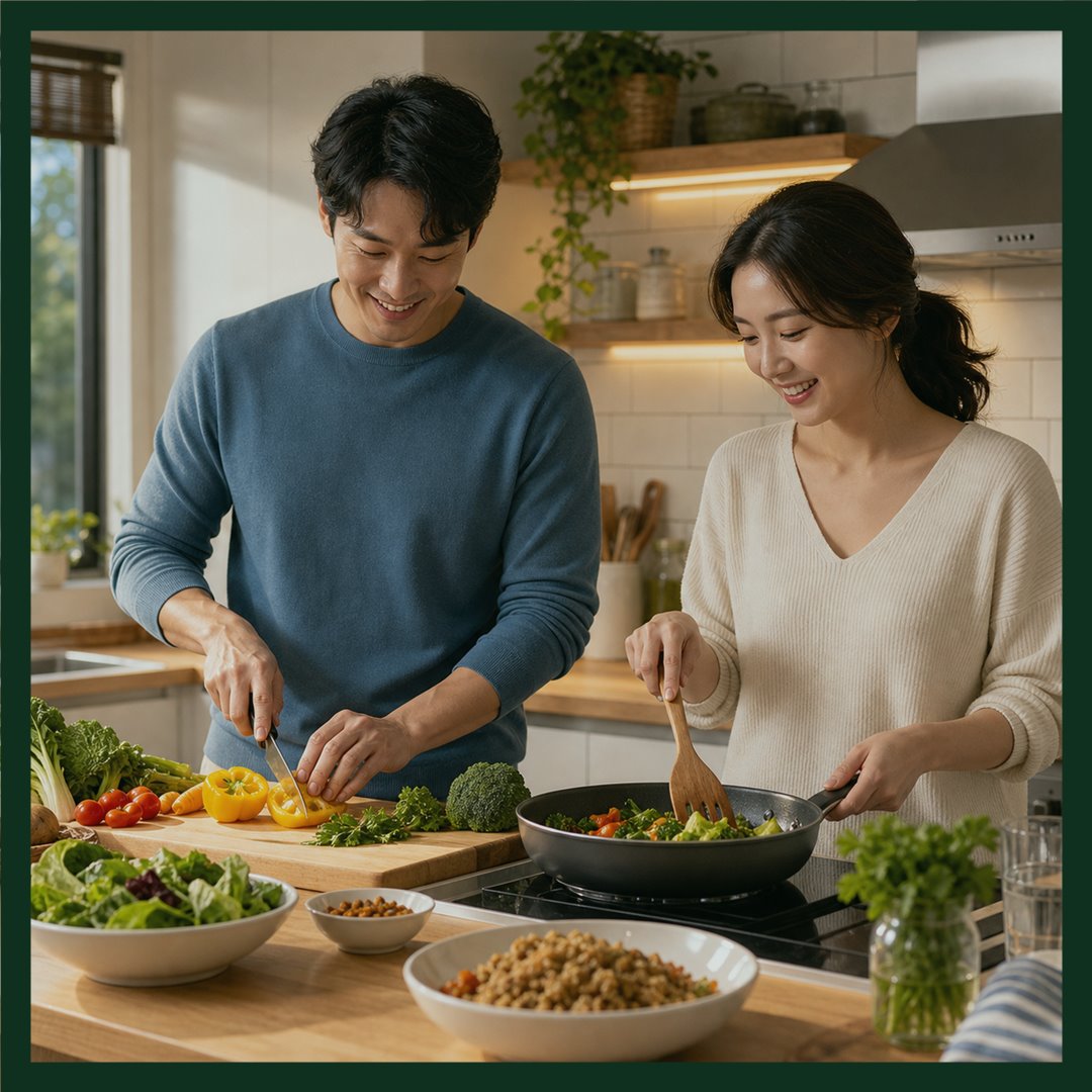 식이섬유가 풍부한 식사 준비